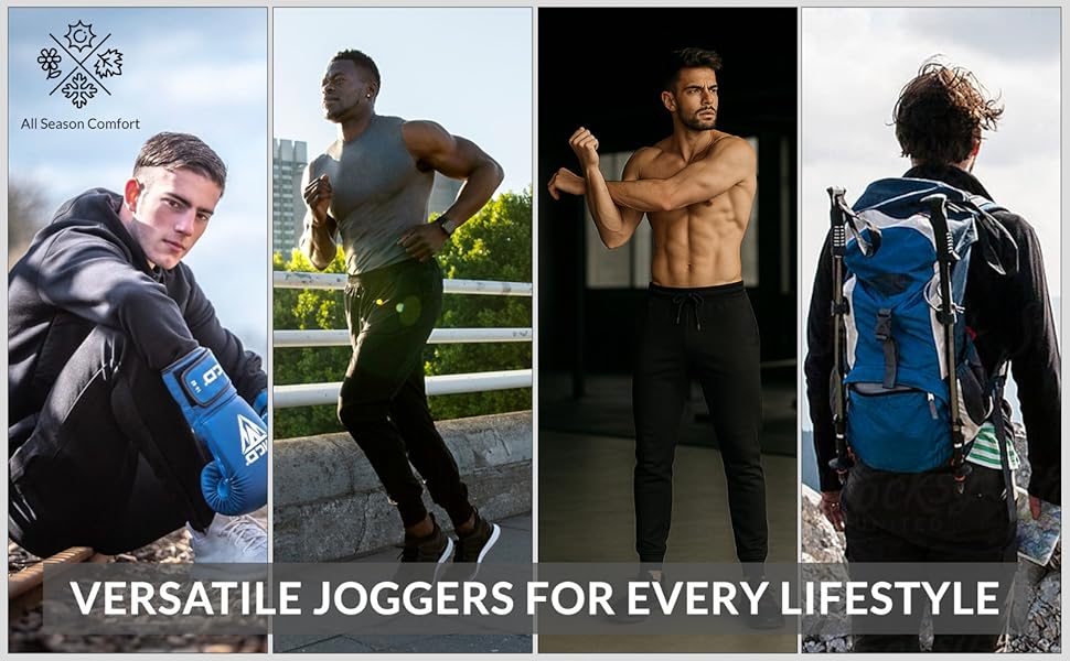 Sweatpants for Men 3 Pack Joggers - Men's Athletic Sweatpants Pockets & Zipper Active Workout Pants 8 pant heavyweight essentials lightweight sports pantalón deportivo pure champ fly mens joggers