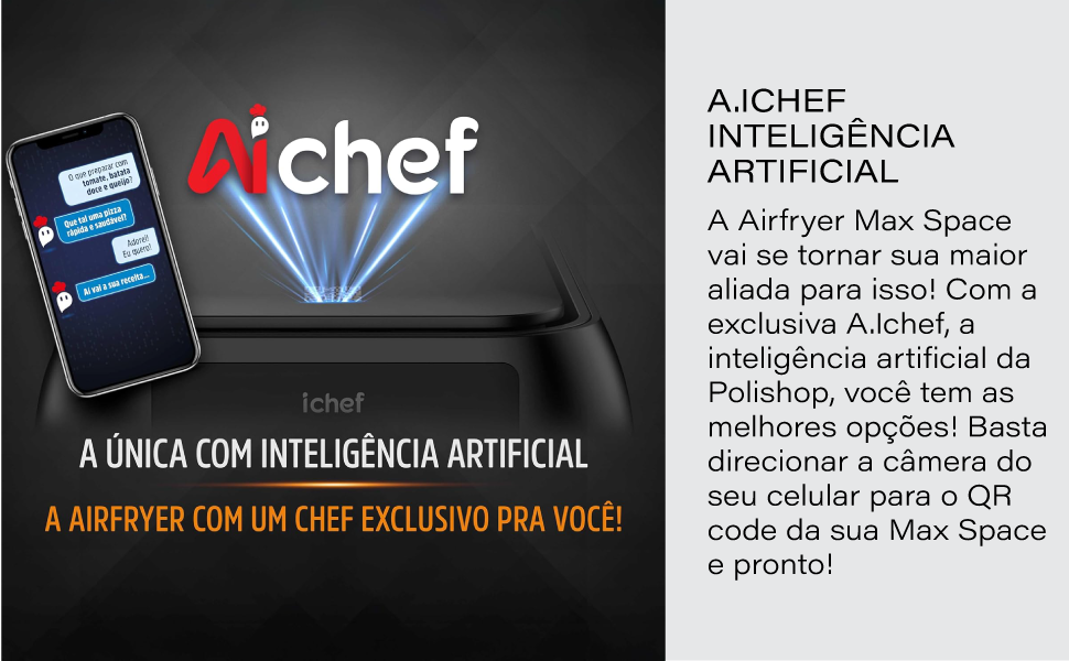 POLISHOP Fritadeira elétrica Airfryer Max Space 8L