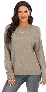 Damen Übergroßer Gestreift Strickpullover
