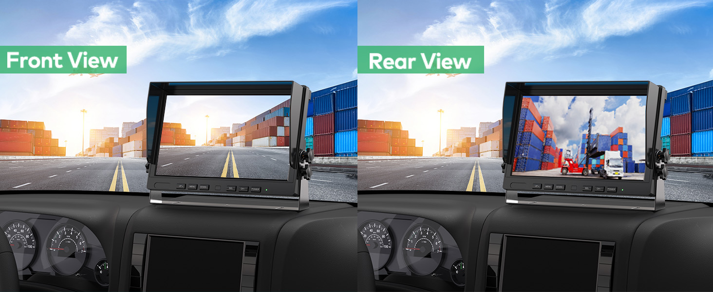 wireless front rear view back up camera system