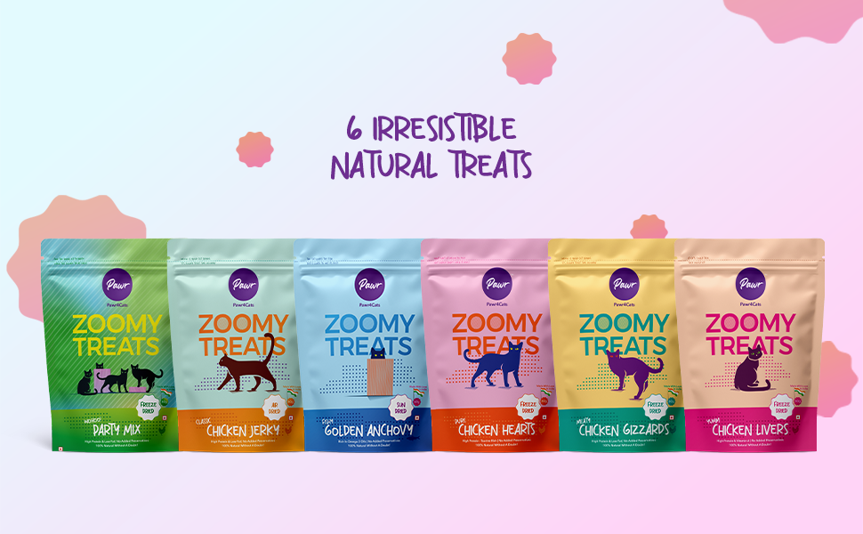 range of pawr4cats chicken treats