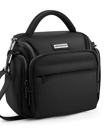 Wraggon Small Camera Bag, Camera Shoulder Bag with Soft Padded,