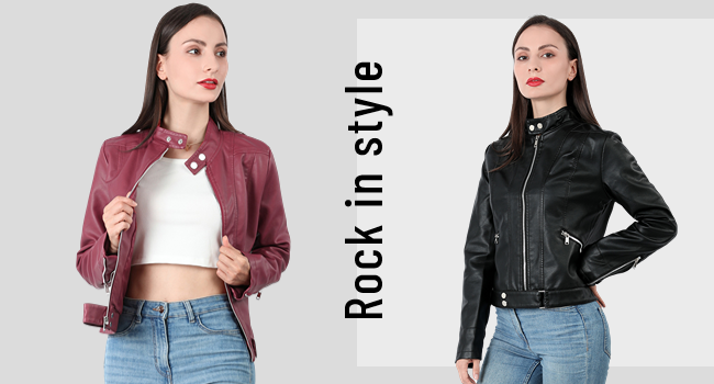 Damen Lederjacke Kurz