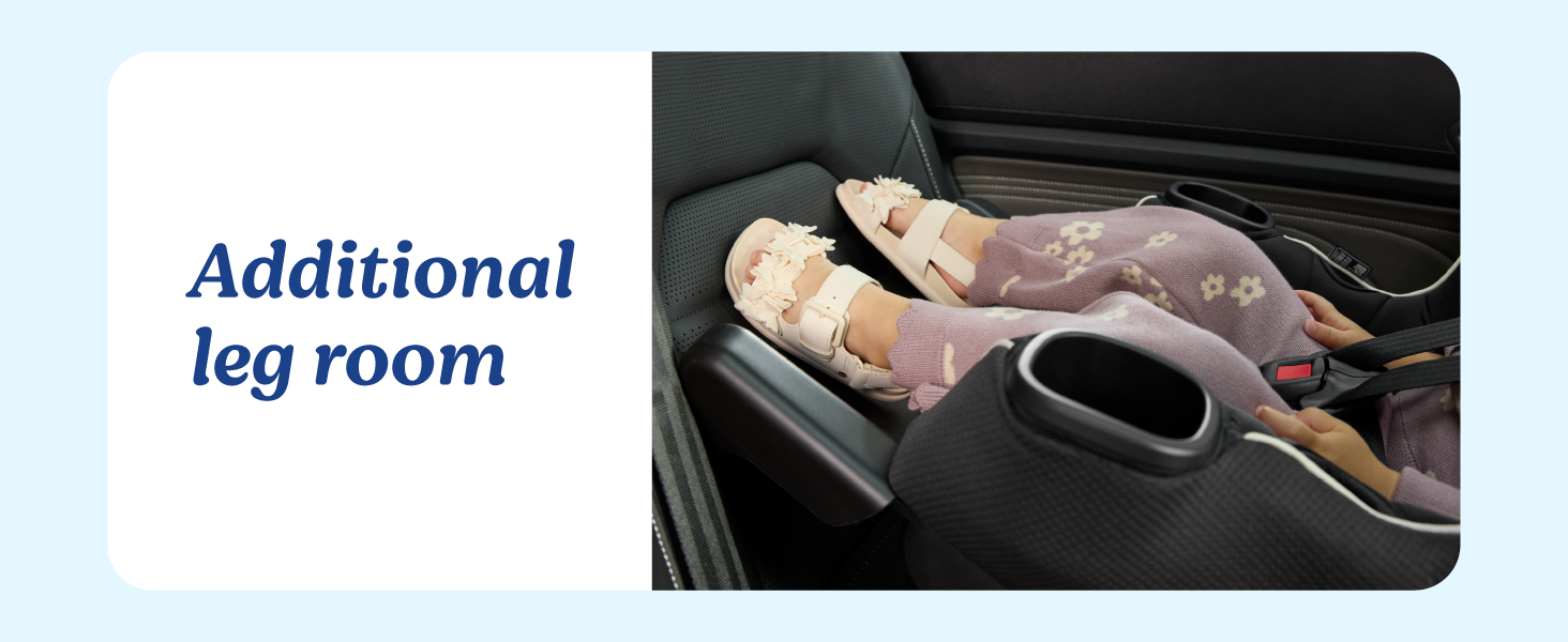 Graco Extend2Fit 2-in-1 convertible baby car seat additional leg room extension panel comfortable