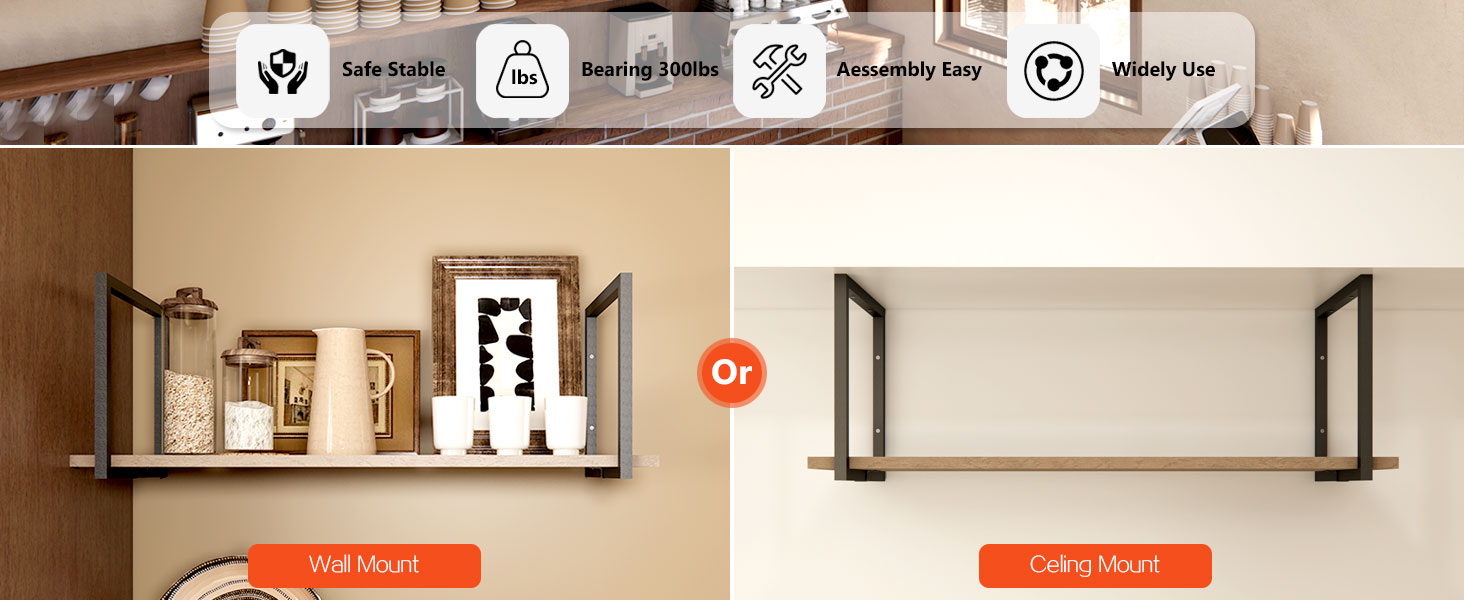 ceiling mount shelf bracket