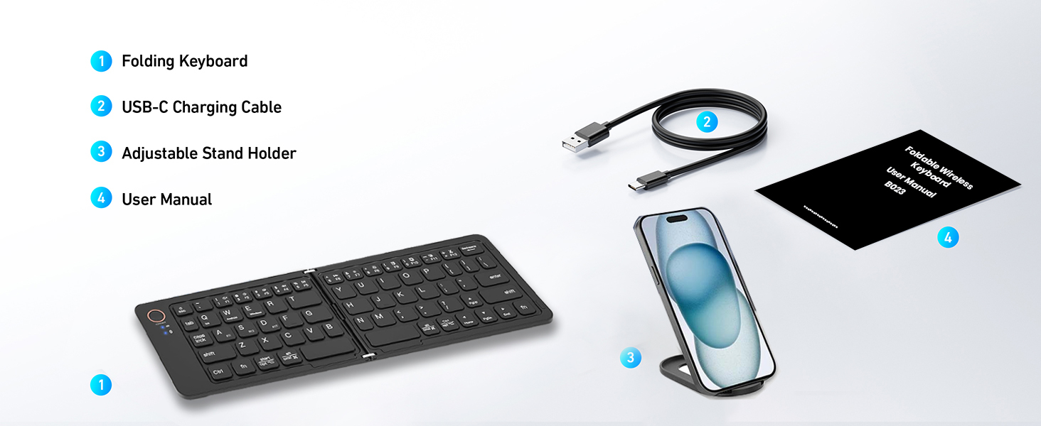 Foldable Bluetooth keyboard