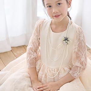 Amazon | [DRESCCO] フェイトシースルースリーブ刺繍アイボリー