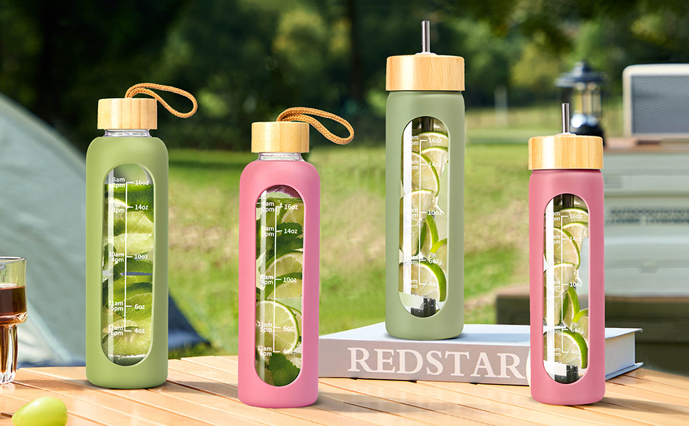 glass water bottles