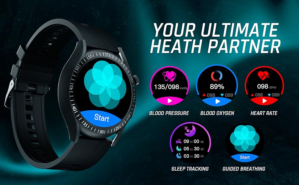 HAMMER Pulse Ace Plus Round dial Bluetooth Calling Smartwatch