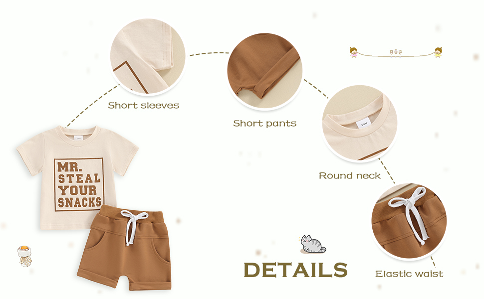 Toddler Baby Boy Summer Clothes Letter Print Short Sleeve Shirt Tops and Shorts Set Summer Outfit