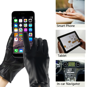 women touchscreen leather gloves