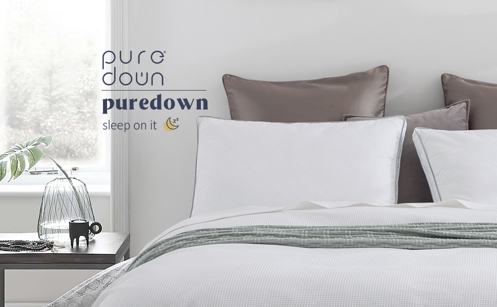 puredown® Goose Feathers Down and Fiber Pillows, Made in