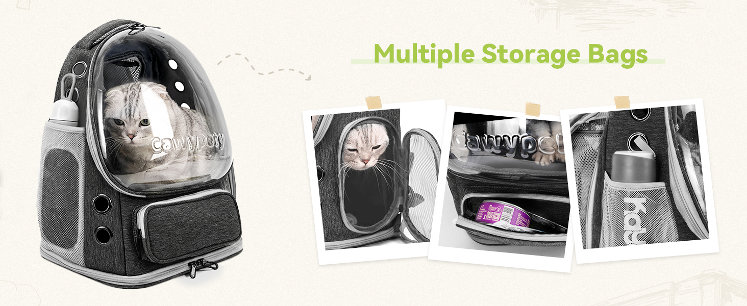 Black Expandable Cat Backpack