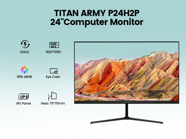 Amazon.com: TITAN ARMY 24 Inch Computer Monitor, 100Hz IPS