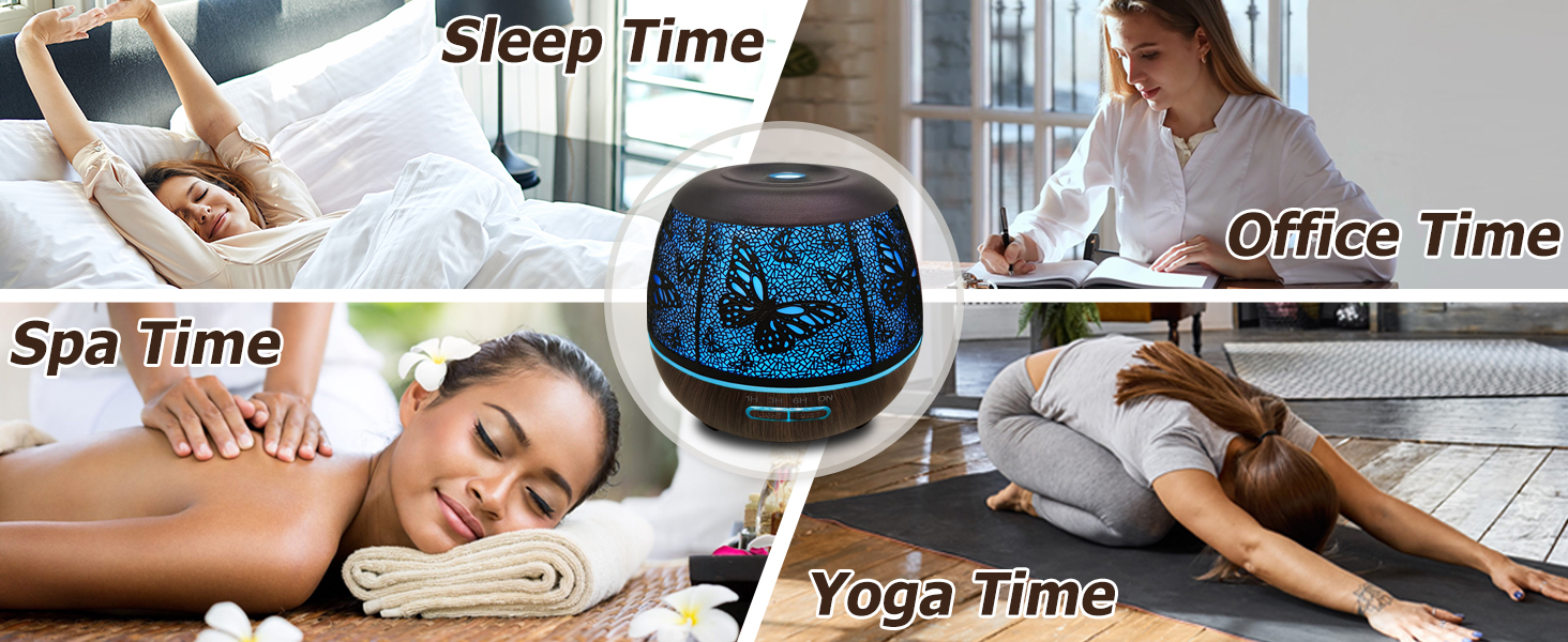 sleep time office time spa time yoga time