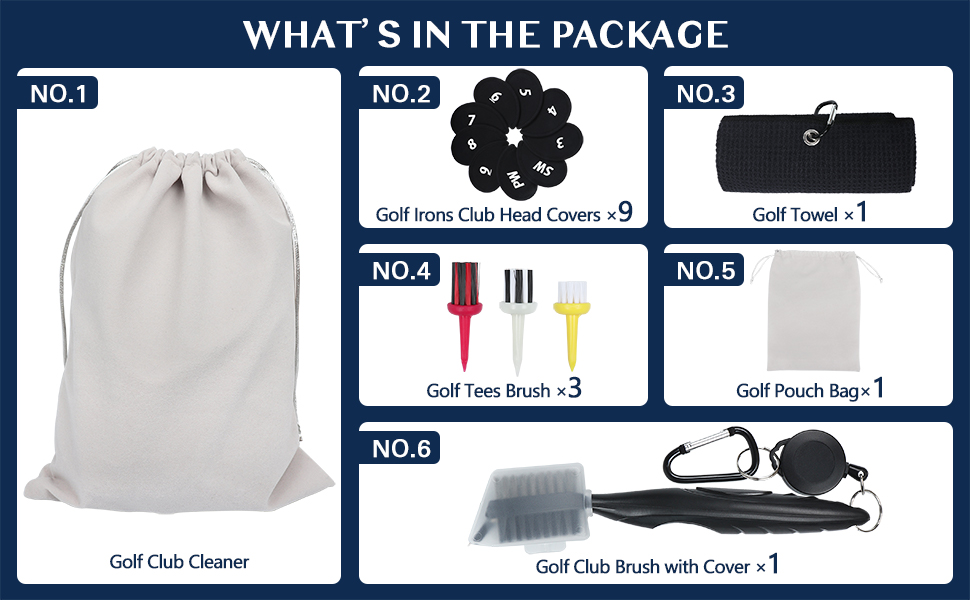 LOMEVE Golf Club Cleaning Kit Includes a Golf Club Brush