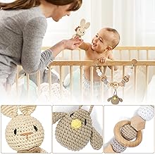 Beautiful knitted toys with soft texture.
