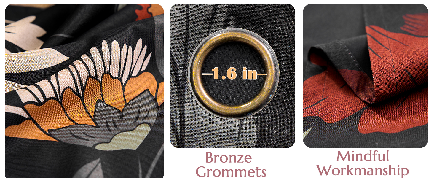 jinchan grommet curtains