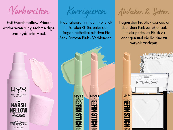 NYX Professional Makeup Concealer, Mit Hyaluron, Pro Fix Stick
