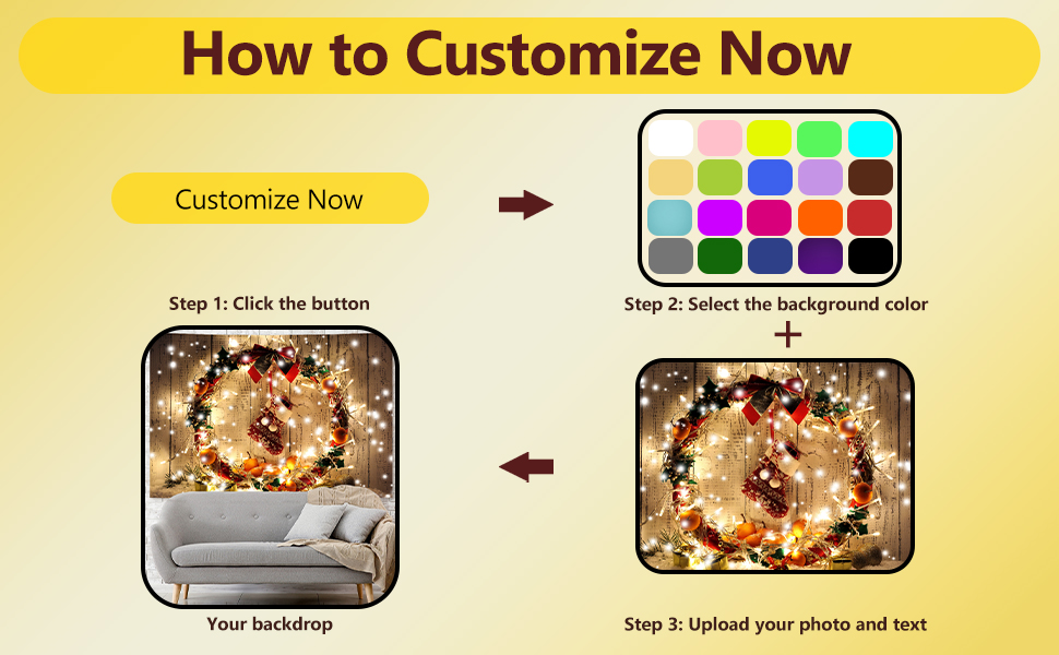 Custom Backdrop Personalized Backdrop Customize with