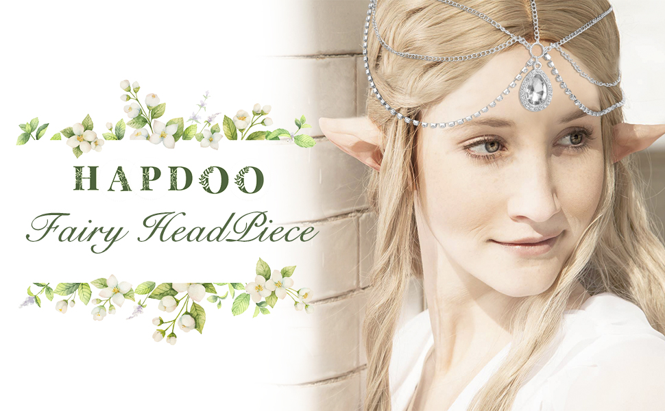 Fairy Crown Accessories for Women Halloween Medieval Elf Cosplay Fairy Jewelry Silver