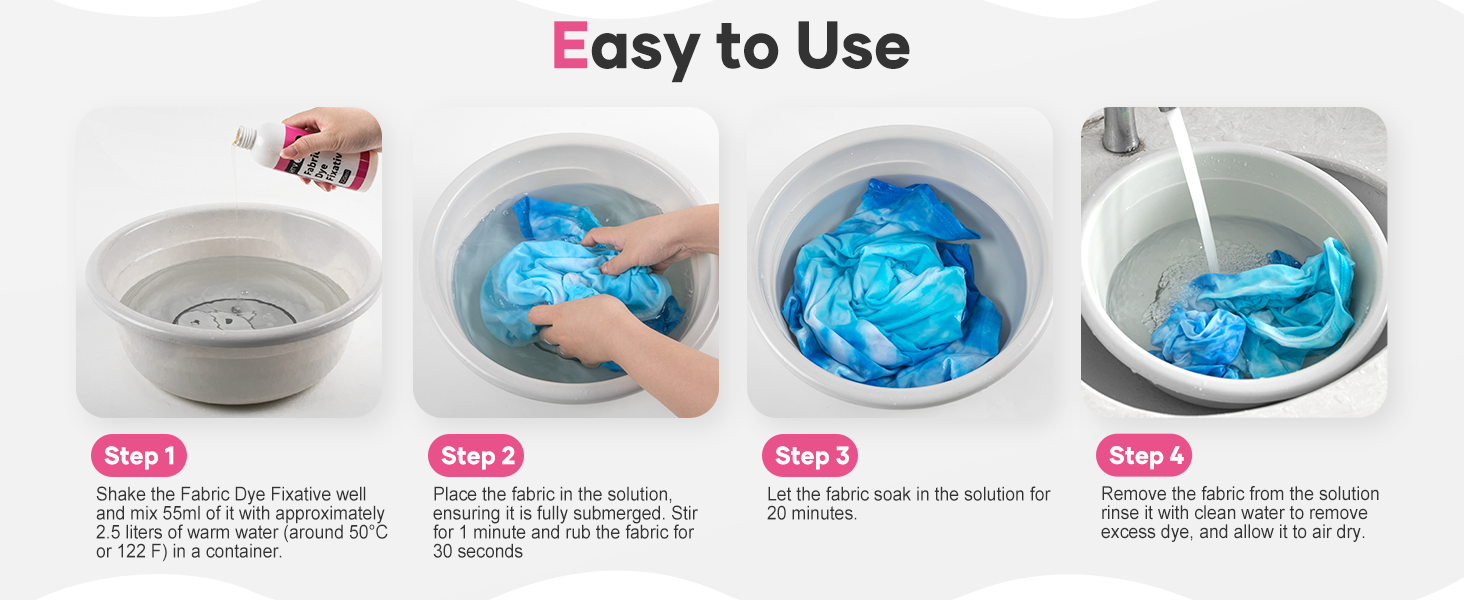 HTVRONT Fabric Dye Fixative 200ml, Liquid Color Fixative