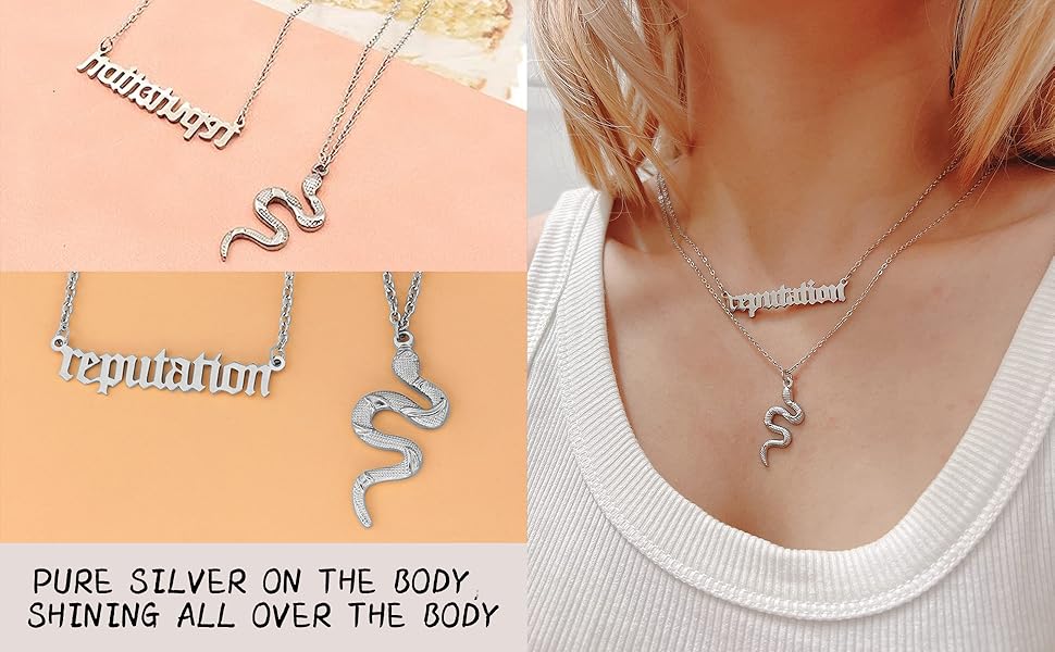 Silver Layered Reputation Snake Jewelry for Women
