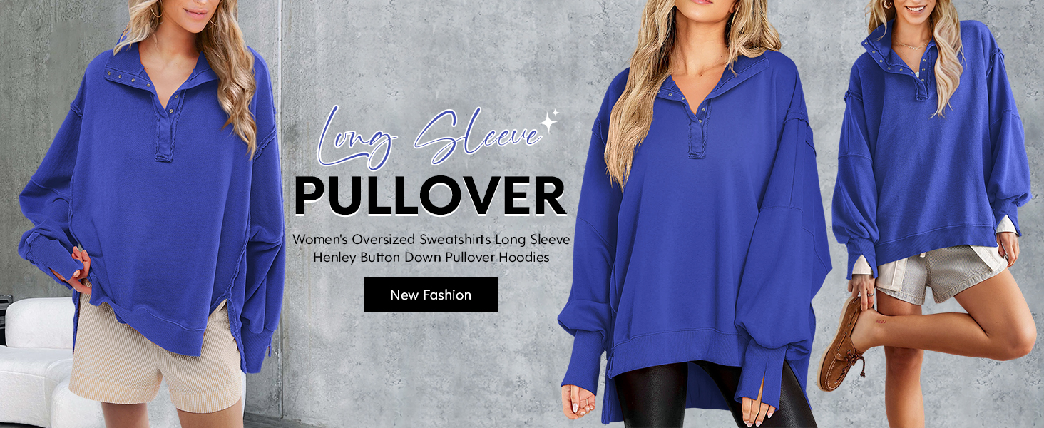 Button Down Sweatshirts for Women