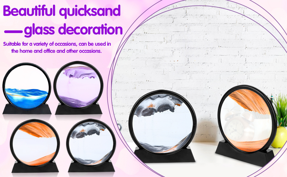 Flowing Sand Painting,3D Natural Landscape Dynamic Art Sand