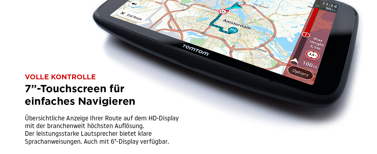 TomTom LKW Navigationsgerät GO Expert (6 Zoll HDBildschirm, Routen für