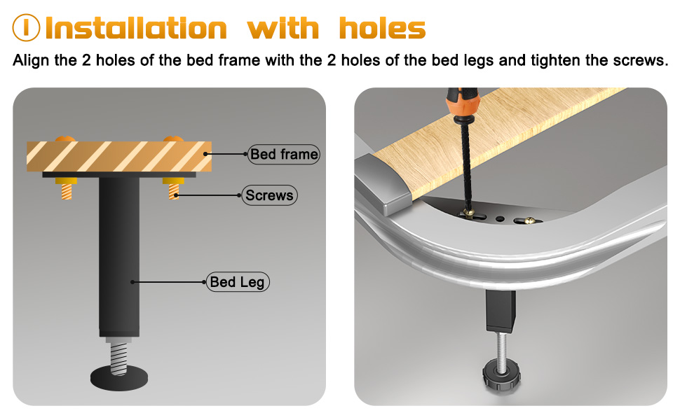 Wlrrcwdttc Adjustable Height Bed Frame Center Support Legs