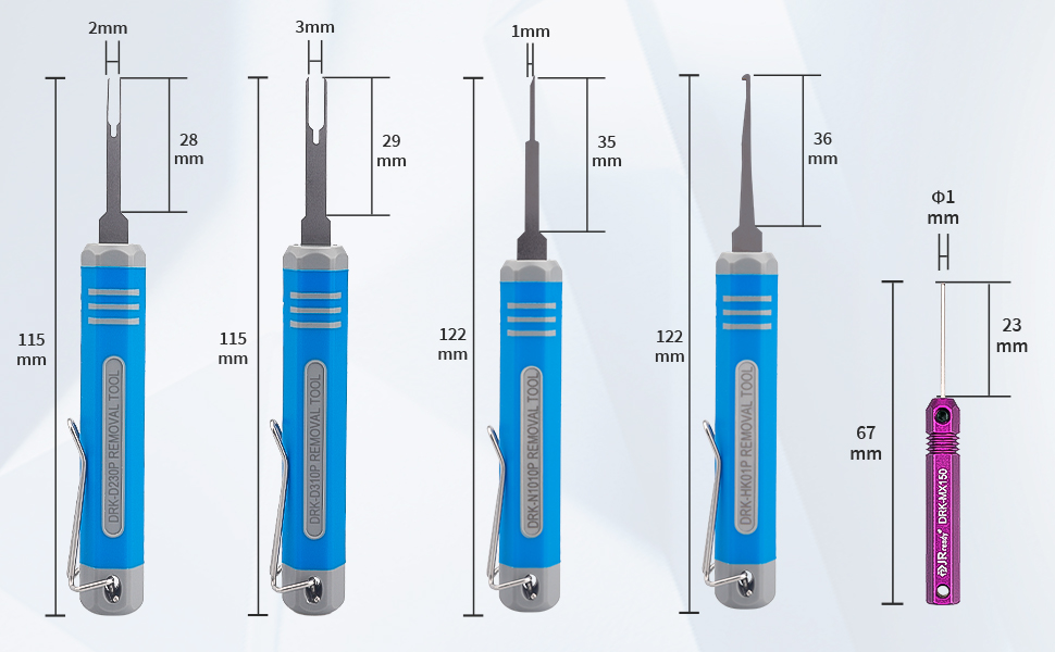 Description Picture 6 of itemJRready Automotive Terminal Removal Tool -Double Extractor-Terminal Release Instrument Pin Extractor For AMP,MOLEX,TE Connector
