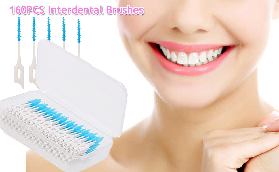 160 Pcs Interdental Brushes, Interdental Sticks, Interdental Brush