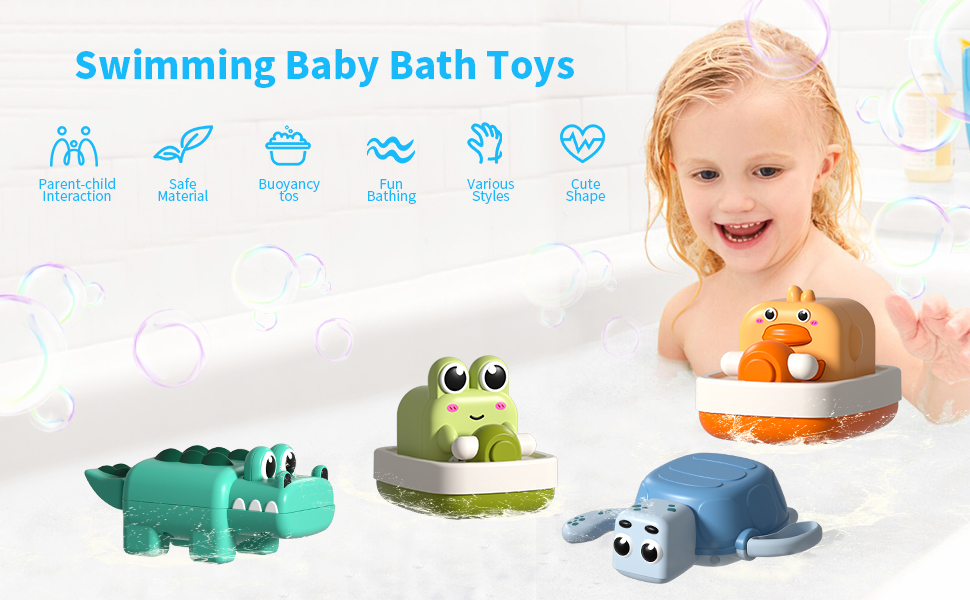 JUQU Bath Toys, 4Pack Baby Bath Toys for Toddlers 13
