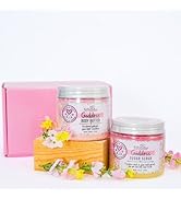 Bella & Bear Gift Set - 3-in-1 Body Scrub & Goddess Body Butter in Glossy Pink Box - Vegan, Cruel...