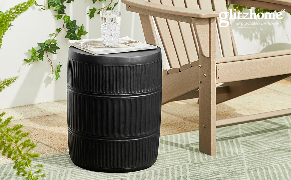 Giltzhome Antique Decorative Garden Stool 18.5”H Heavy Duty