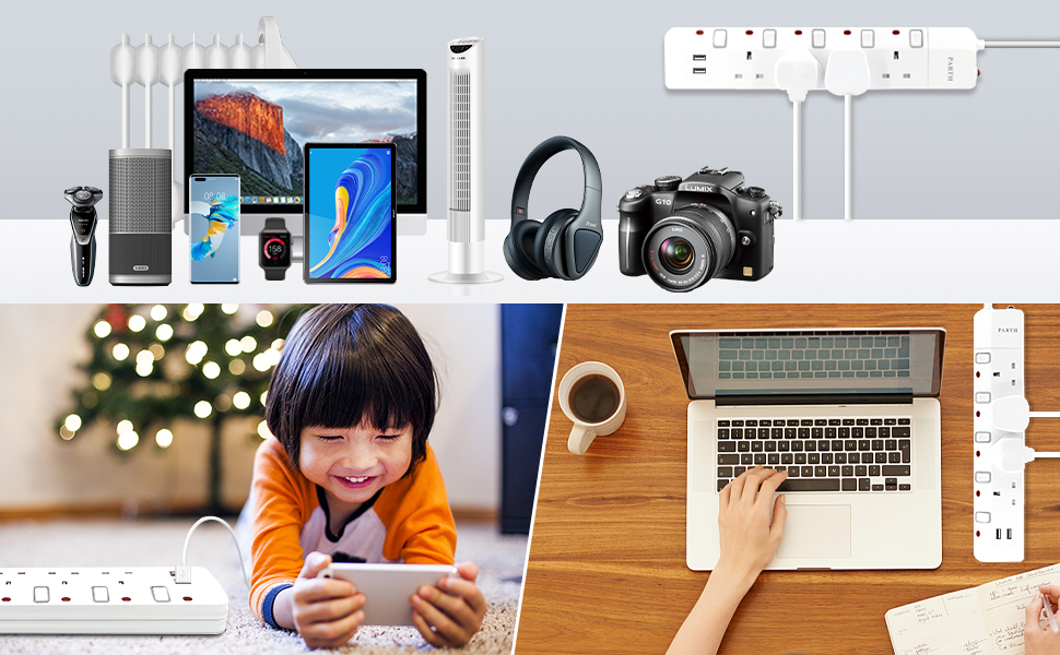 a collage of photos showing a child playing with a laptop and a laptop.