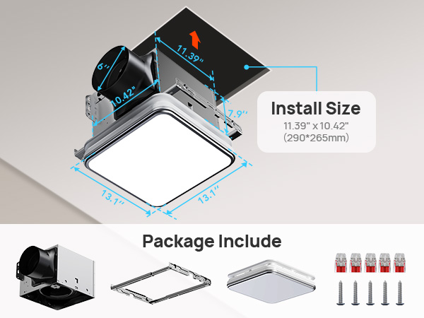 bathroom exhaust fan with light
