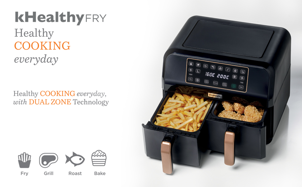 Kenwood Digital Twin Air Fryer XXXL 4L+4L 1.7KG+1.7KG with DualZone