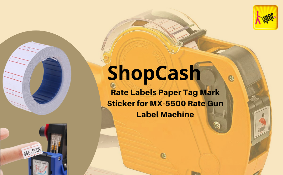 ShopCash Price Labels Paper Tag Mark Sticker for MX5500 Price Gun
