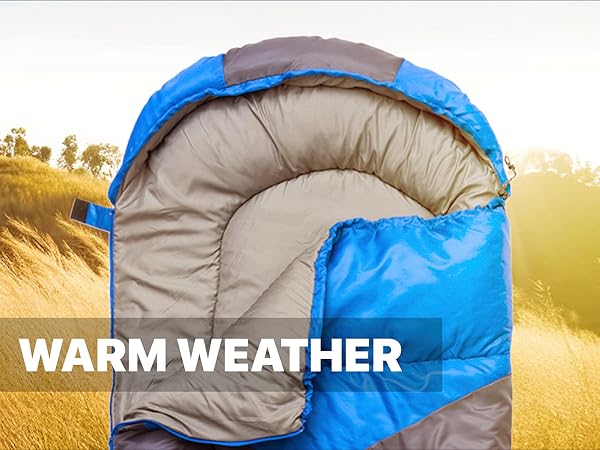 warm weather sleeping bag