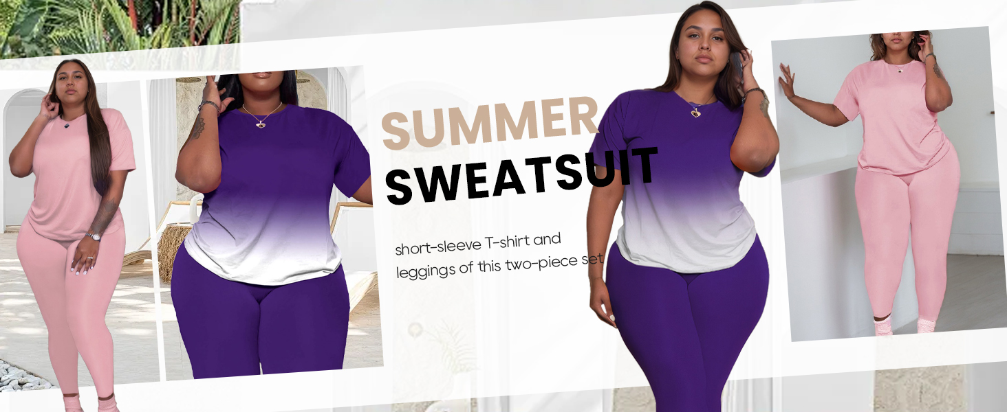 Womens Sweatsuits 2 Piece Set Plus Size