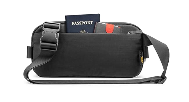 CRONOS compact shoulder BAG【BLACK】 tomtoc Compact Sling Bag, 4L minimalistyczna torba na ramię