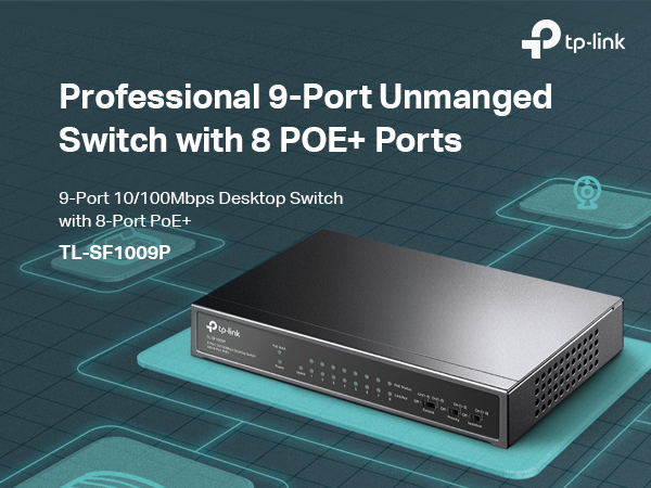 Amazon.com: TP-Link 9 Port Fast Ethernet 10/100Mbps PoE