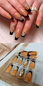 LW-235 Rhinestones Fake Nails