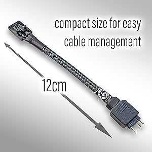 Adapter length 12cm (4")