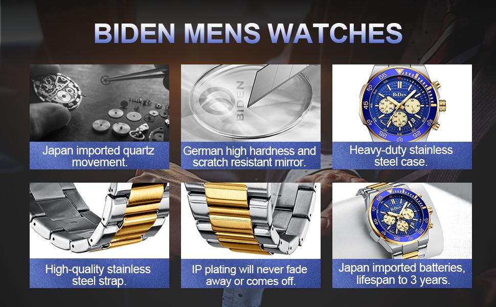 waterproof mens watches Fathers Day Gifts