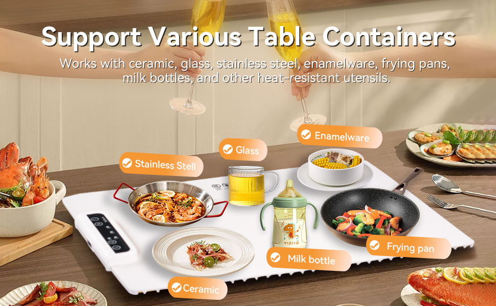 dish warming mat electric food heater electric for dining table silicone heating pad for food