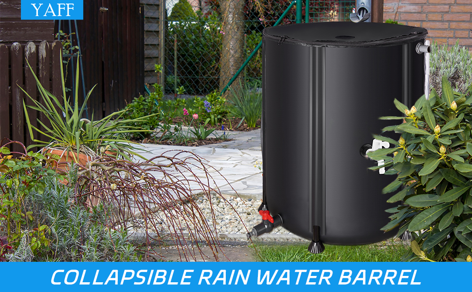 Rain Barrels to Collect Rainwater from Gutter Portable Water Storage