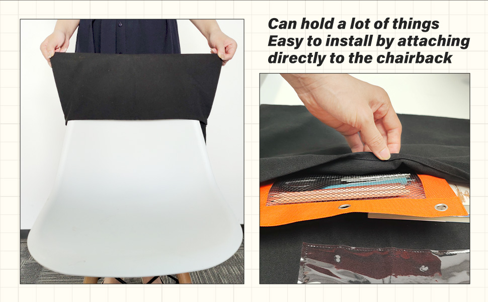 YUQILIN 24 PCS Chair Pockets for Classroom 20 x 17 Inch